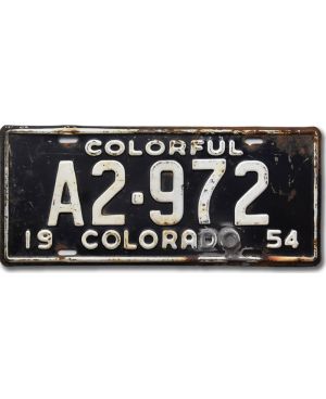 Tablica rejestracyjna USA Colorado 1954 Colorful A2-972