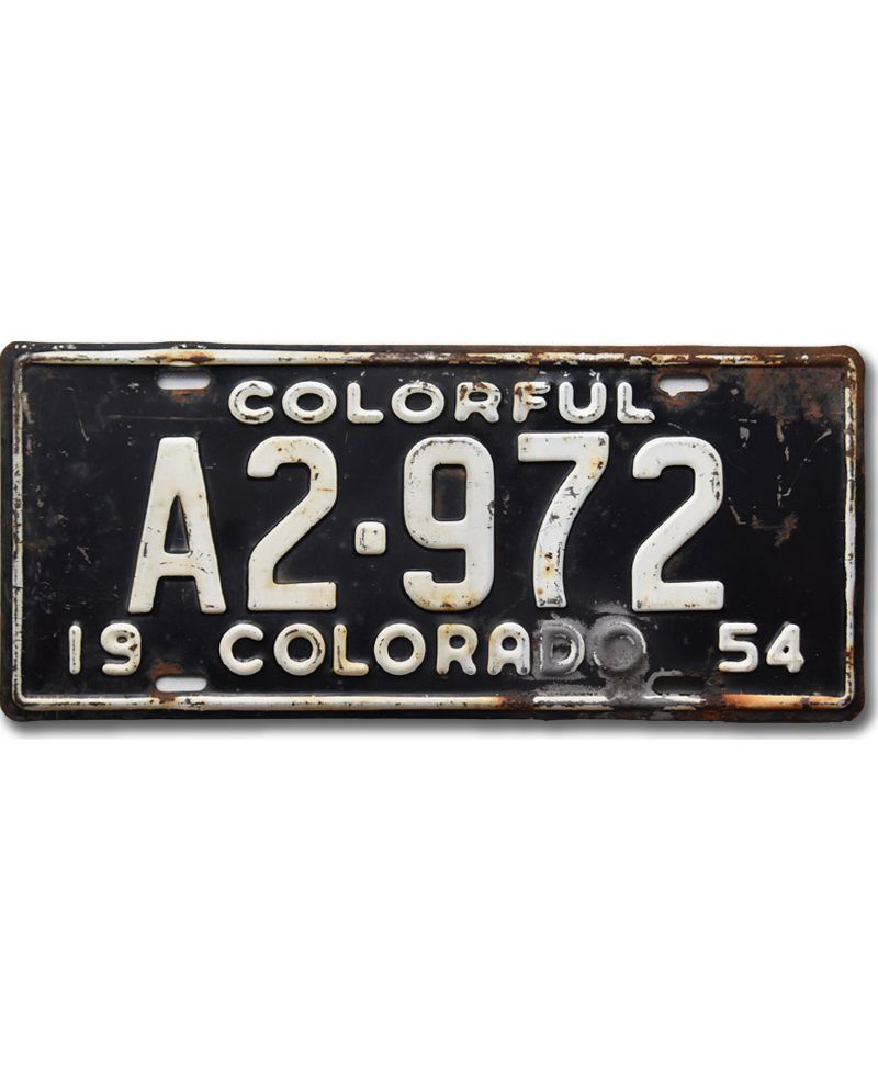 Tablica rejestracyjna USA Colorado 1954 Colorful A2-972