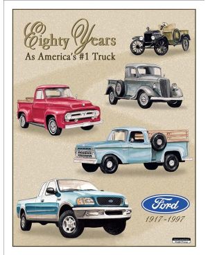 Tablica metalowa Ford Trucks 80 Years Tribute 32 cm x 40 cm