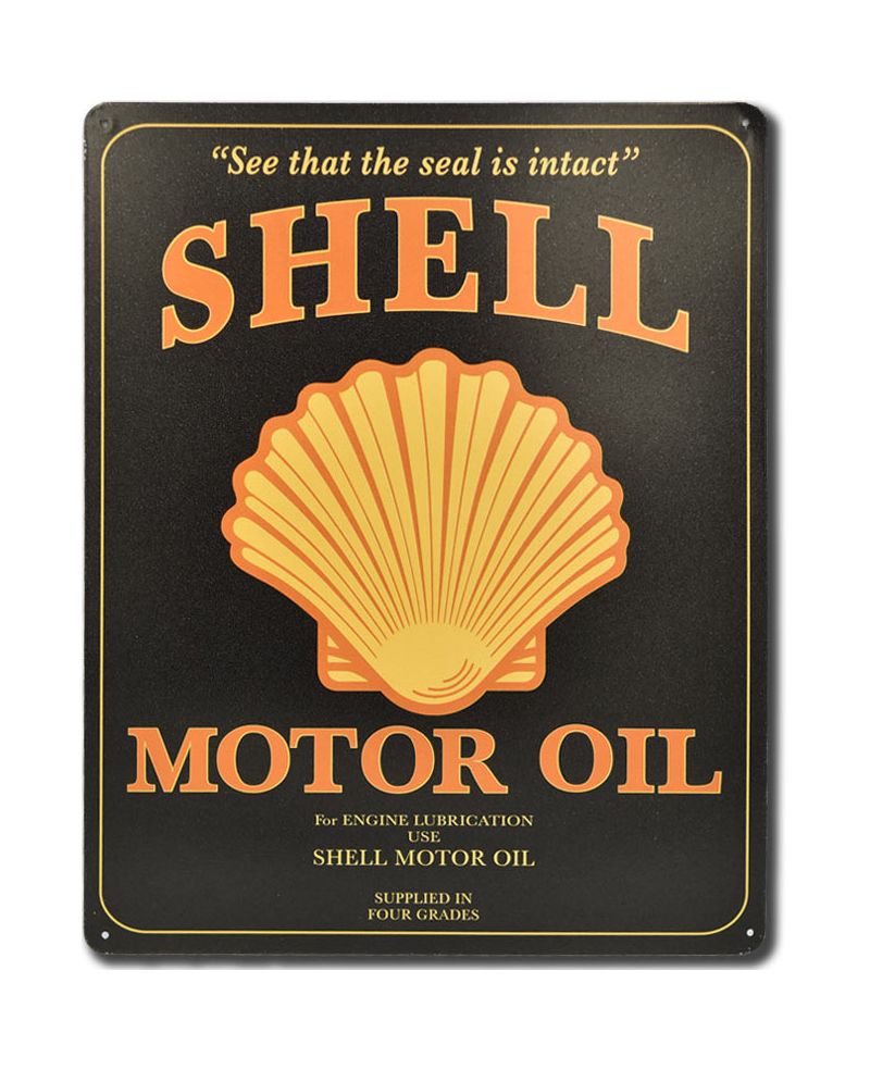 Tablica metalowa Shell Motor Oil Black 38 cm x 30 cm