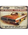 Tablica metalowa Dodge Charger 383 Magnum 30 cm x 38 cm