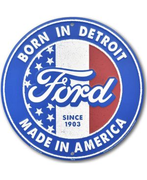 Tablica metalowa Ford Born in Detroit 30 cm