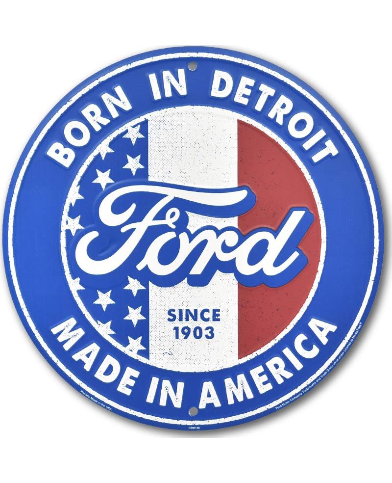 Tablica metalowa Ford Born in Detroit 30 cm