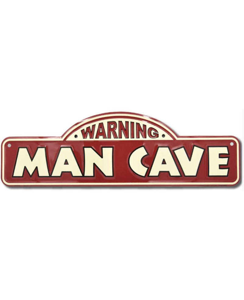 Warning Man Cave 46 cm x 14 cm