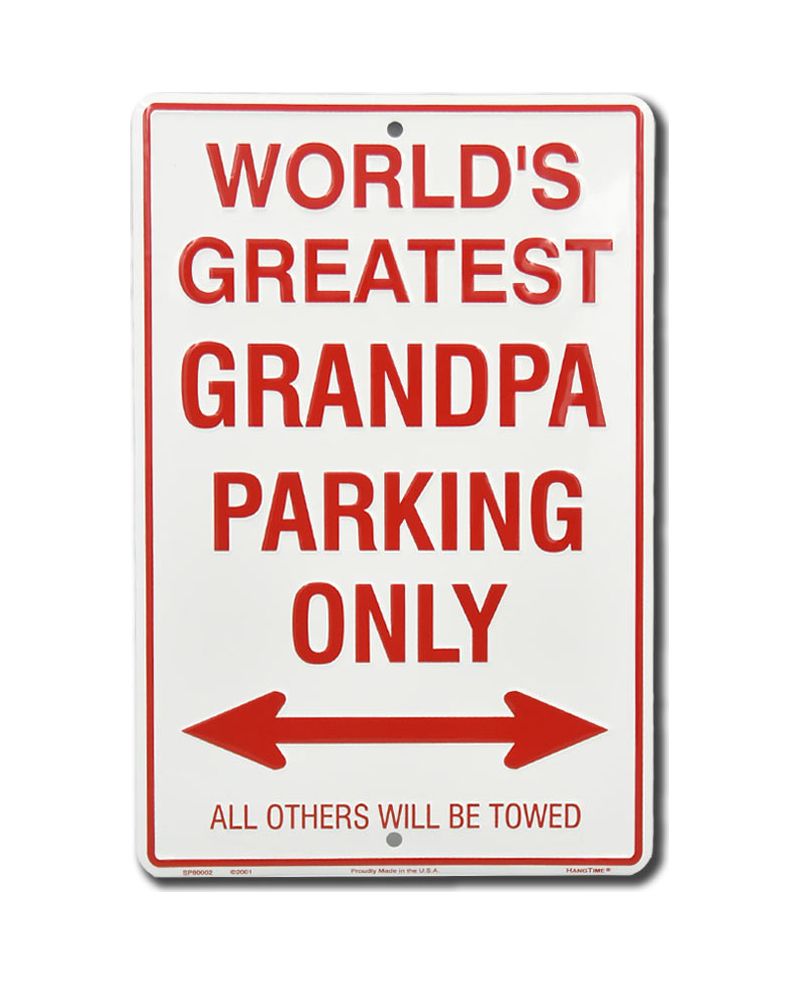 Plechová cedule Grandpa Parking Only 30 cm x 20 cm