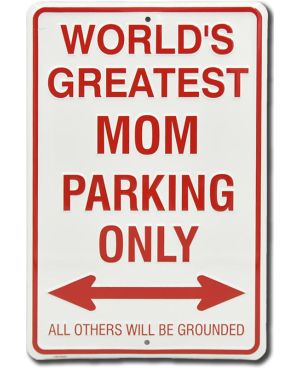 Tablica metalowa Greatest Mom Parking Only 30 cm x 20 cm