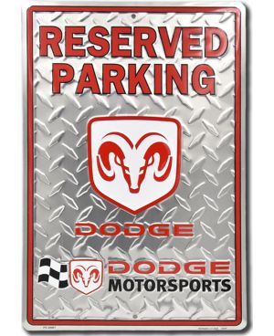 Tablica metalowa Dodge Reserved Motorsport 45 cm x 30 cm