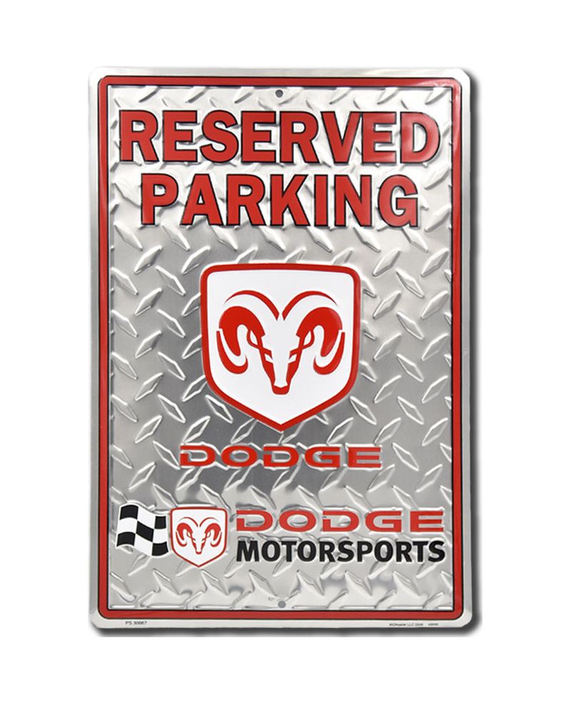 Plechová cedule Dodge Reserved Motorsport 45 cm x 30 cm