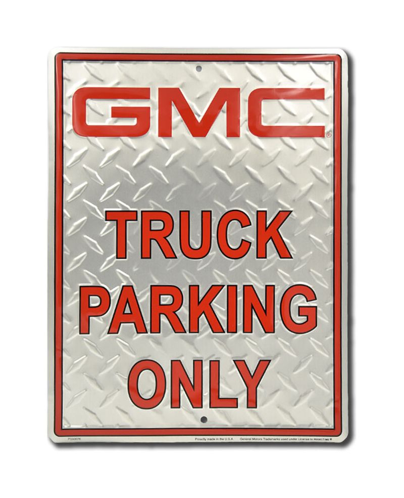 Plechová cedule GMC Truck Parking 40 cm x 30 cm