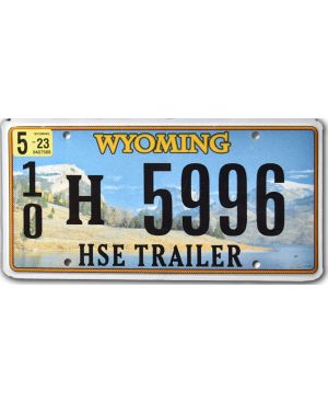 Tablica rejestracyjna USA Wyoming Country Horse Trailer 10H 5996