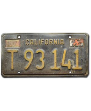 Tablica rejestracyjna USA California 1963 Black T 93141