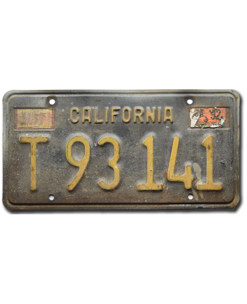 Tablica rejestracyjna USA California 1963 Black T 93141