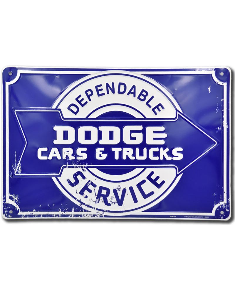 Plechová cedule Dodge Dependable Service 45 cm x 30 cm