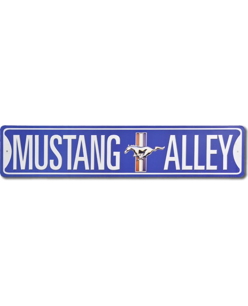 Tablica metalowa Mustang Alley Blue 60 cm x 13 cm