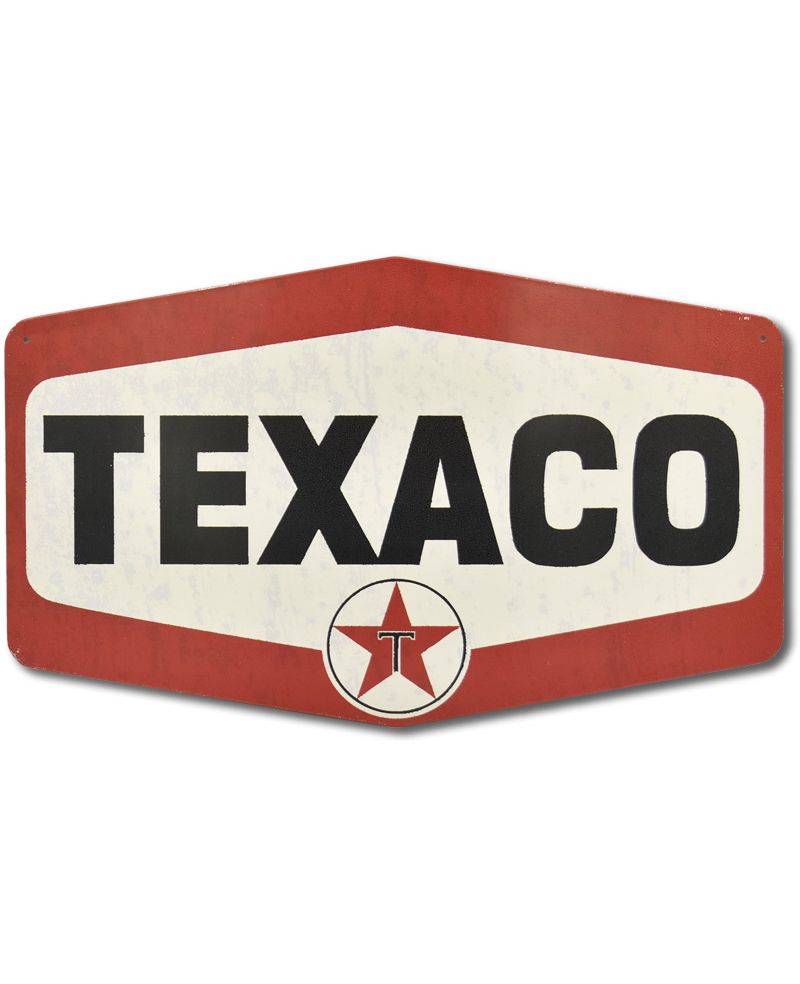 Plechová cedule Texaco logo 42 cm x 25 cm