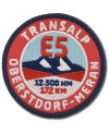Moto nášivka E5 Transalp 7 cm