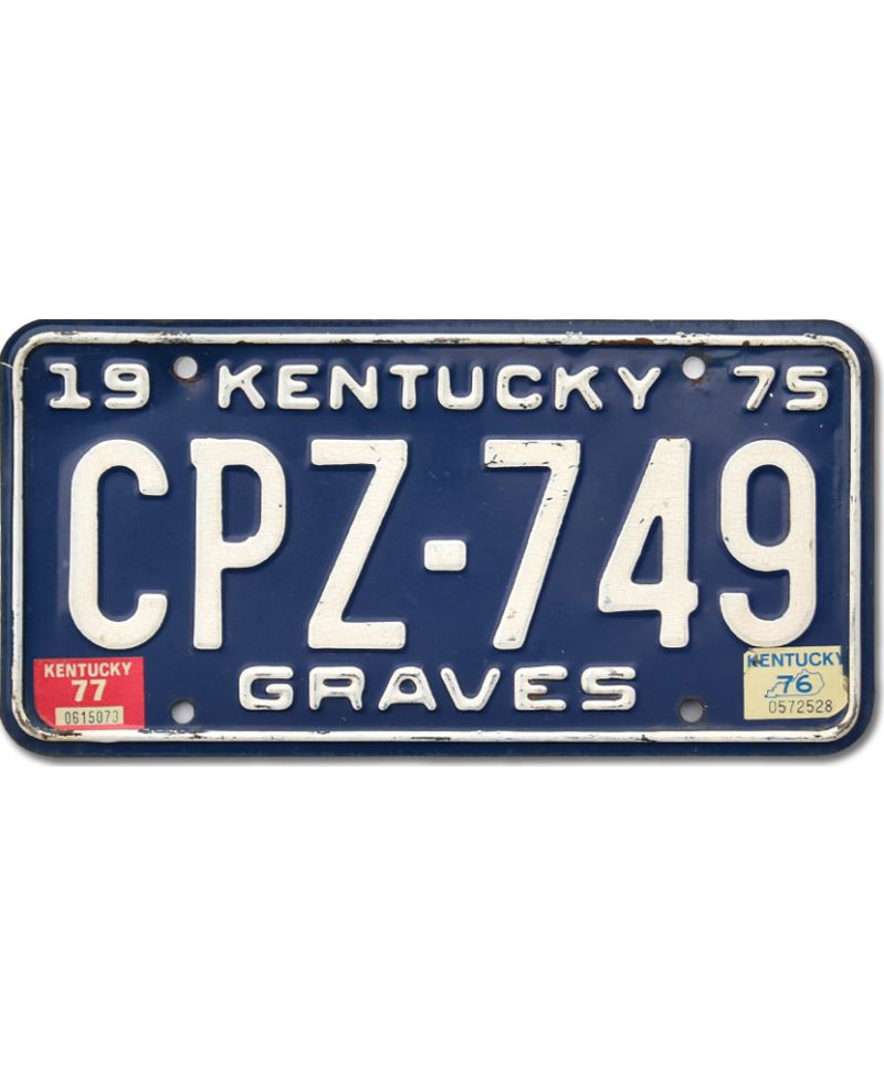Tablica rejestracyjna USA Kentucky Blue 1975 Graves CPZ-749