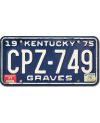 Tablica rejestracyjna USA Kentucky Blue 1975 Graves CPZ-749