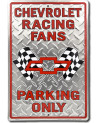 Plechová cedule Chevrolet Racing Parking 45 cm x 30 cm
