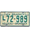 Kanadyjska tablica rejestracyjna New Brunswick L72-989