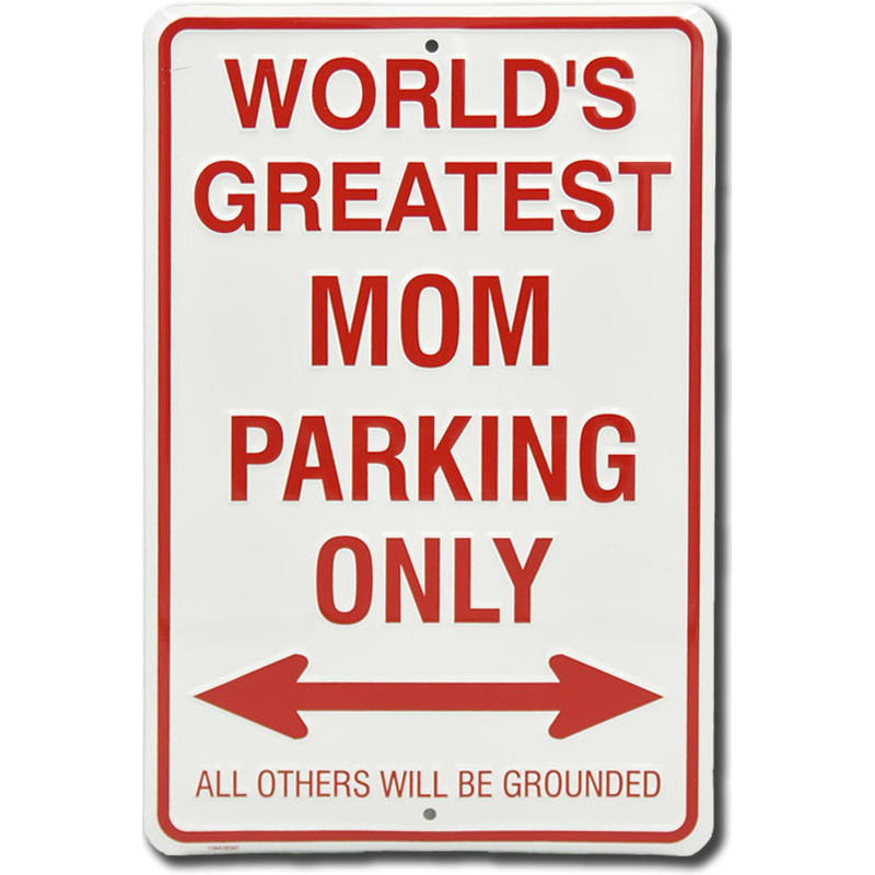Plechová cedule Greatest Mom Parking Only 30 cm x 20 cm