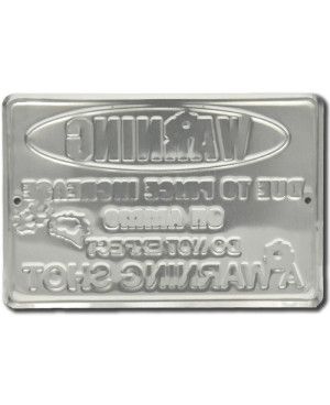 Tablica metalowa Warning Shot 30 cm x 20 cm