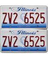Tablica rejestracyjna USA Illinois Land of Lincoln ZV2 6525 para