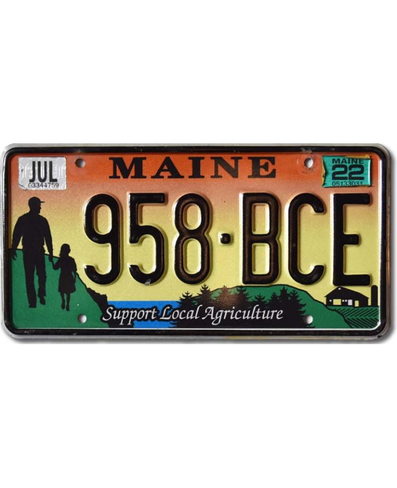 Tablica rejestracyjna Maine Support Agriculture 958-BCE